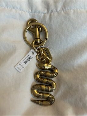 Coach Gold Snake Keychain